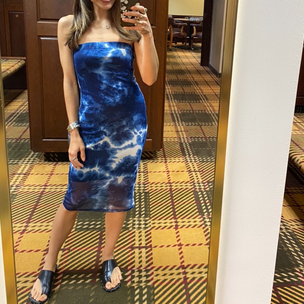 Vintage tie dye tube dress